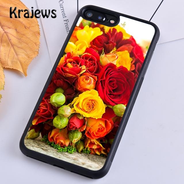 Krajews Желтый букет Мягкий чехол для телефона для iPhone 14 5 SE 6s 7 8 plus X XR XS 11 12 13 pro max Samsung Galaxy S21 S22ultra
