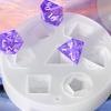 3D игральные кости DIY игральные кости с 7 сетками для изготовления форм нерегулярные многосторонние цифровые игральные кости силиконовая форма DIY