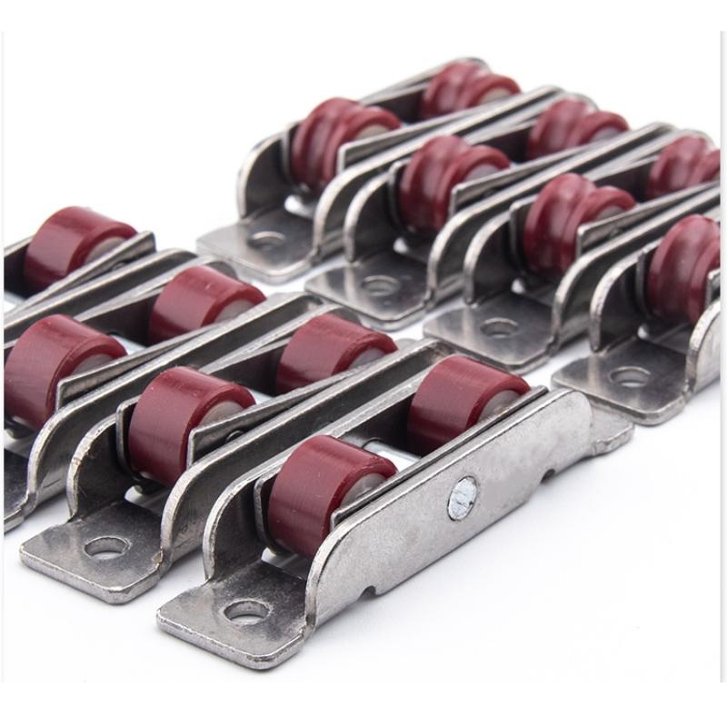 4 Pcs Sliding Window Nylon Pulley Silent Steel Slot Wheel Wear Resistant Durable Sliding Door Replacement Hardware Fittings