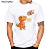 Men Hip Hop Dinosaur T Shirt Funny Fear T-Shirt Streetwear Skateboard Summer Meteorite Scissors Harajuku Print Tops Tee
