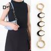 Extension Chain DIY Shoulder Bag Strap Replacement Extended Chain Hollow Moon Shape Polished Lightweight Purse Wallet Strap Extender