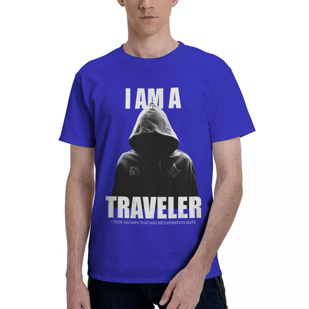 I Am A Traveler SMIB Freemason 100 Cotton Casual Breathable Confortable Kawaii Funny TShirt For Men Funny Gift