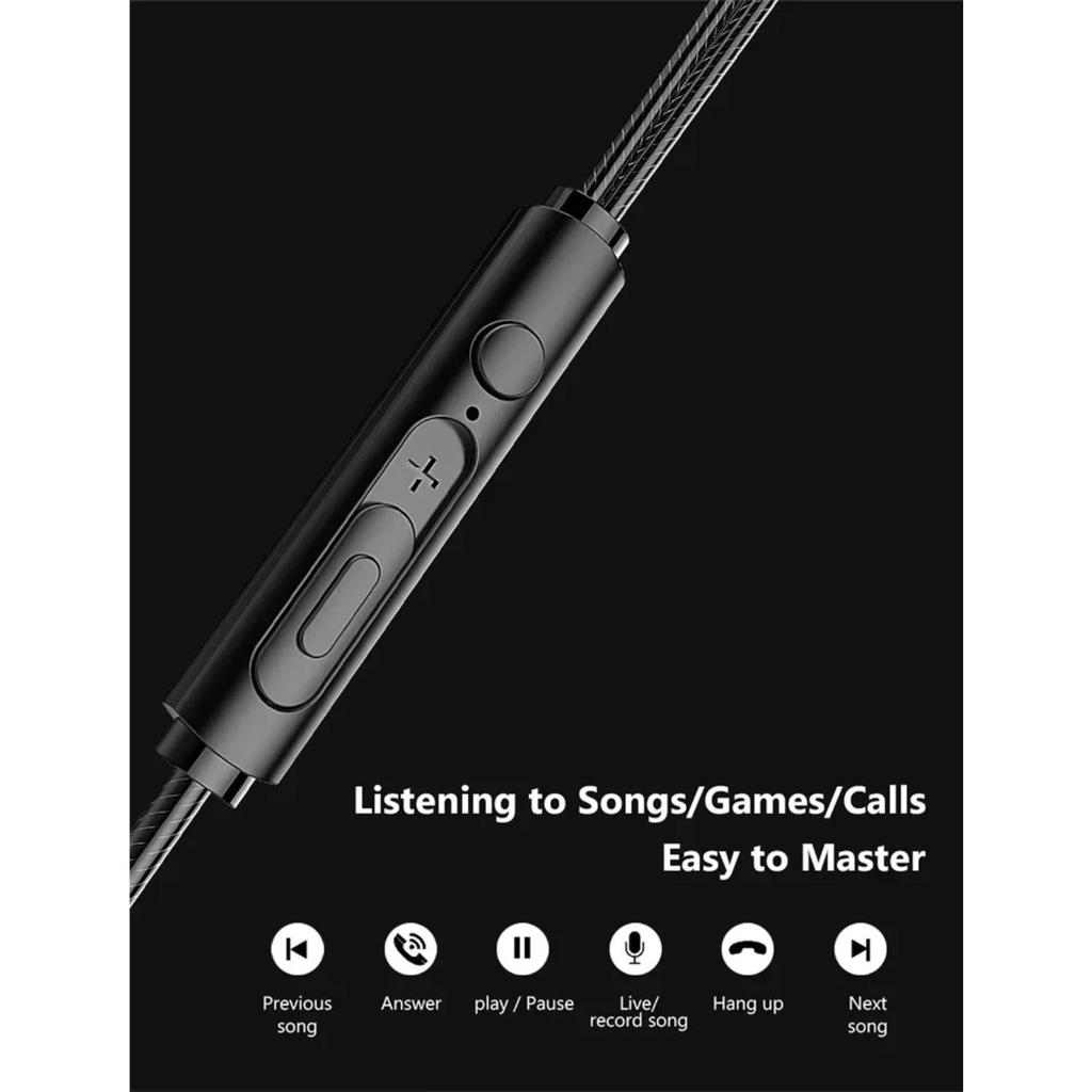 Проводные наушники-вкладыши HIFI 6D Surround Bass 3,5 мм Type C, спортивные водонепроницаемые игровые наушники с микрофоном