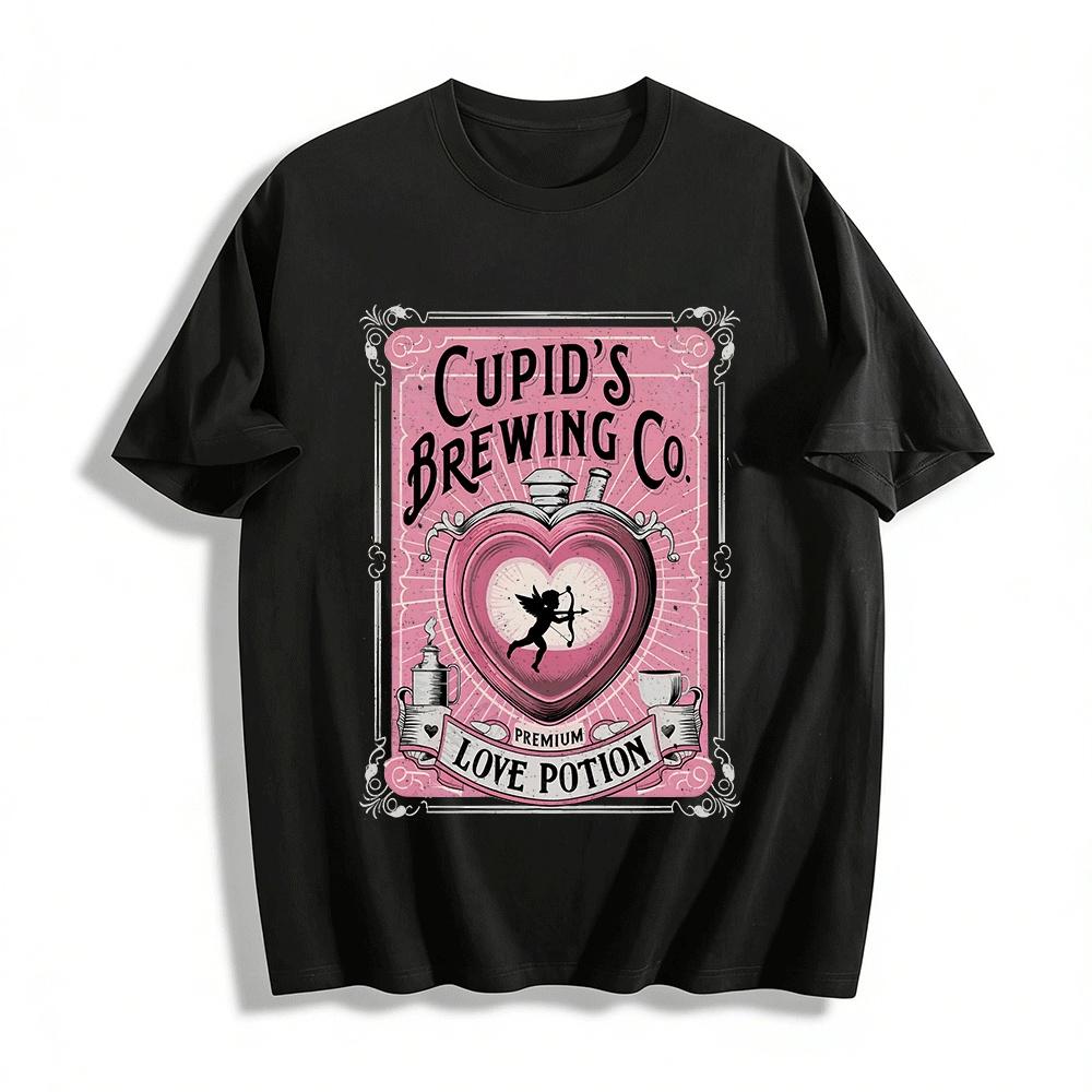 Cupid's Brewing Co Премиум Футболка с принтом «Любовное зелье» 100% хлопок