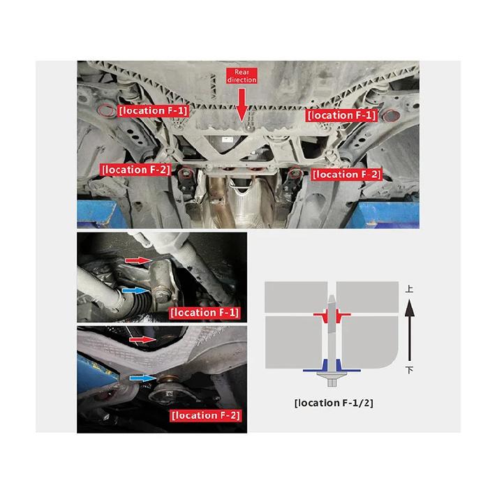 Subframe Rear Axle Rigid Collar control bushing For VW Golf 7 GTI Magotan Passat A3/S3 TT MQB Golf 8 GTI Forged aluminum alloy