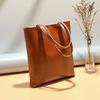 Underarm Bag Women's Leather Shoulder Bag Cowhide Minimalist Style Large Capacity Women's Commuter High-end Tote Bag