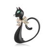 Cute Animal Black Cat Shape Copper Brooches Simulation Jewelry Child Shirt Collar Accessories AVE