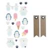 Adorable Ice Cream Puffies Stickers + 20 Kraft Pennant Labels