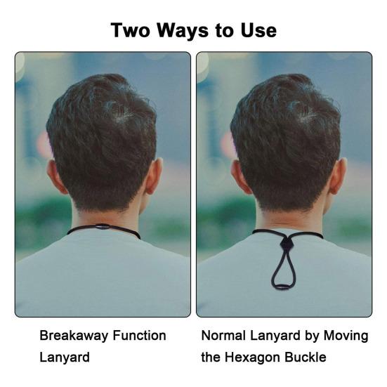 Heavy-Duty Key Lanyard with Detachable Buckle Quick Release Adjustable ID Badge Breakaway Neck Lanyard