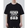 Black T Shirt with Father and Dad Quote Print for Men Casual Wear