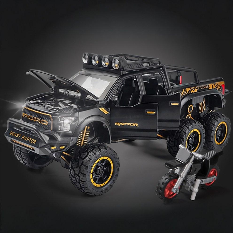 Моя Машина Премиум 1:Модель автомобиля Ford Raptor F-150 из литого сплава, масштаб 1:24, фигурка - Красный