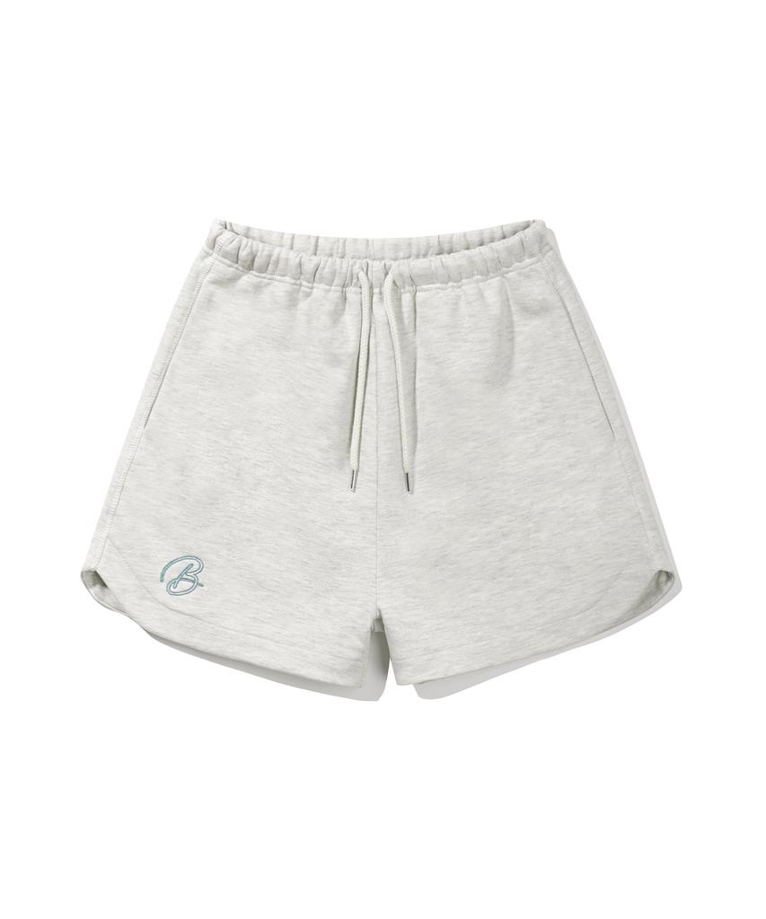 BAKKEN Signature Logo Sweat Shorts Bk2998_Oatmeal