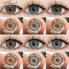 2pcs Color Contact Lenses for Eyes Blue Eye Colored Lenses Beautiful Pupil Yearly Makeup Cosmetic Gray Eye Contact Lens