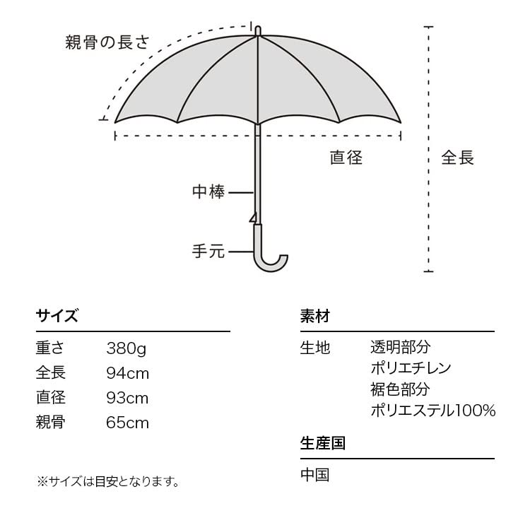 Vinyl Umbrella x Flower Long [2022] Wpc. [plantica Wpc.] Umbrella, Plastic, Off-White, 65cm, Women's Umbrella, PLV-015