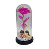 Simulation immortal flower glass cover luminous light rose Qixi Festival Valentine's Day Mother's Day 110th birthday gift ornament