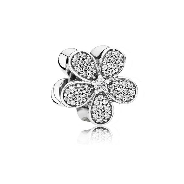 925 Sterling Silver Metal Beads Sister Pendant Family Flower Charm Fit Original Charms Silver 925 Bracelet Genuine Gifts