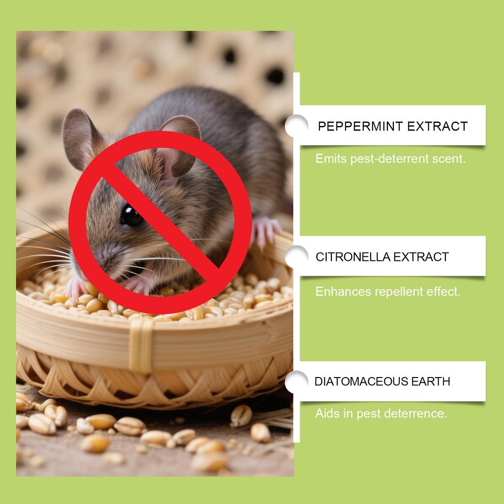 Пакет от вредителей, Мятный запах, Длительного действия, Подходит для дома, террасы, кемпинга и гаража.
