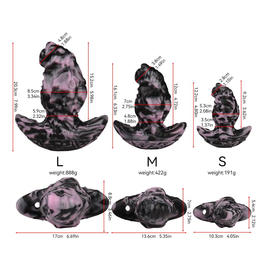 FAAK Silicone Butt Plug with Large Tail size S M L Wireless Control Vibrator Strapon Wearable Anal Plug BDSM Flirting Sex Toys