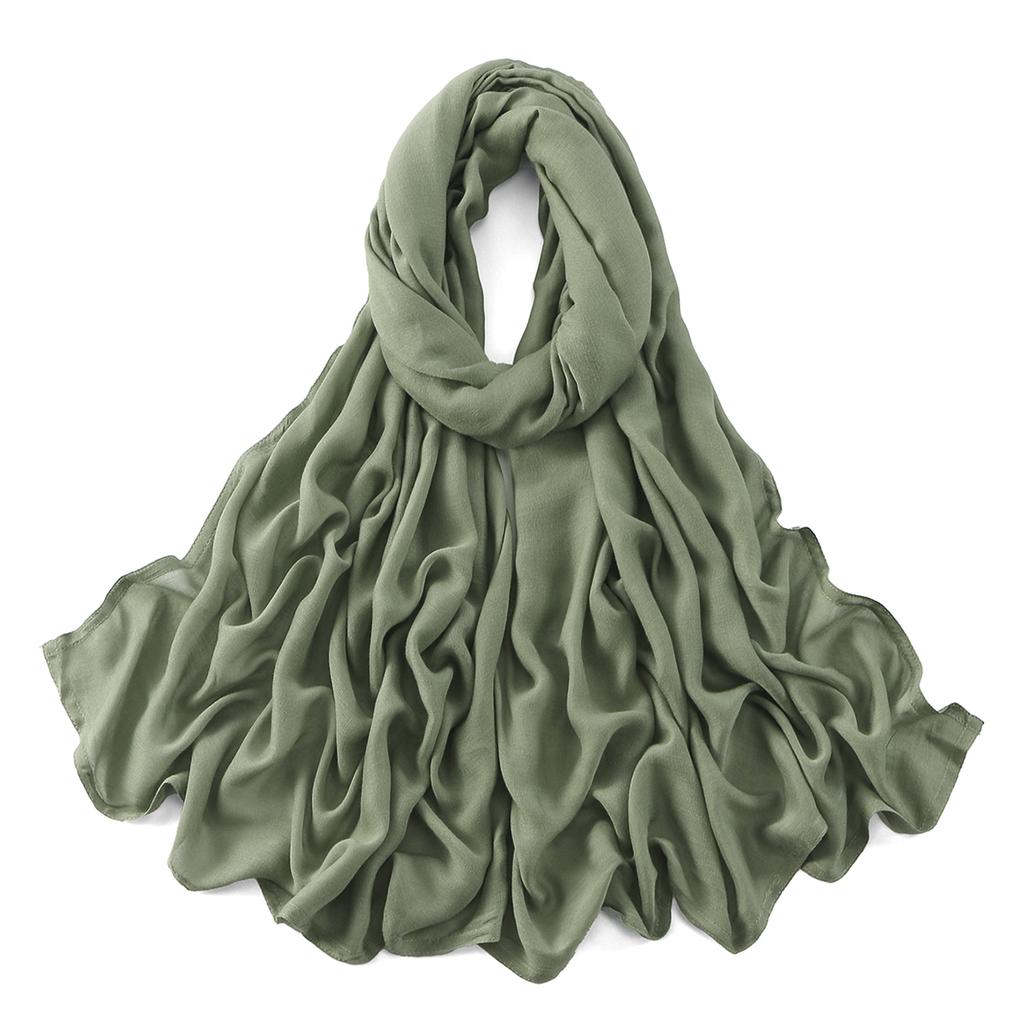 Muslim Modal Hijab Cotton Rayon Scarf for Women Double Stitching Wide Edge Rayon Shawl Islamic Thin Soft Viscose Turban Headband