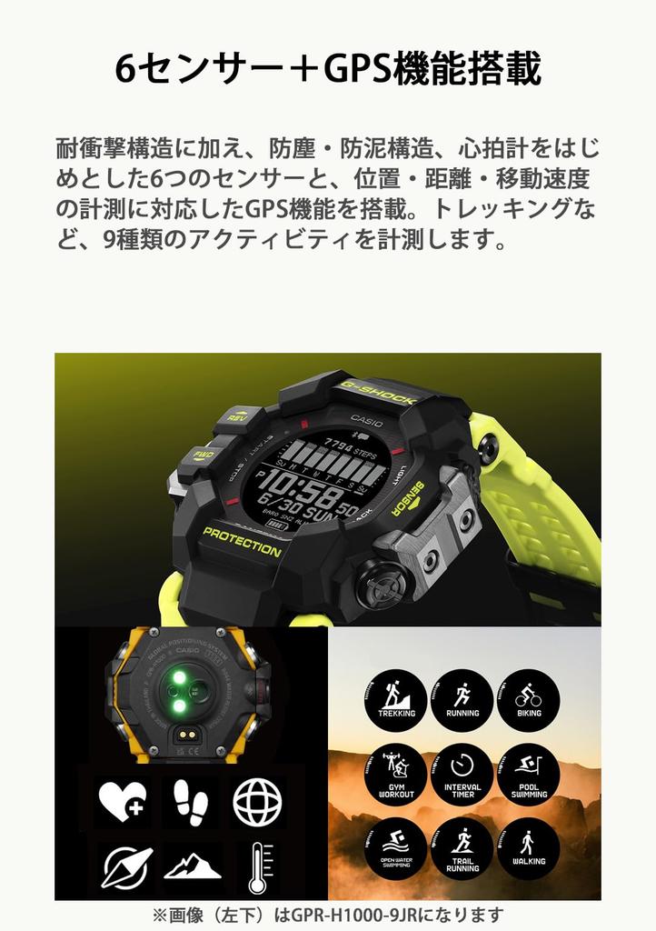 Casio G-Shock RANGEMAN GPS-часы с пульсометром, Bluetooth, Изготовлены из экологически чистых материалов, GPR-H1000RY-1A9JR