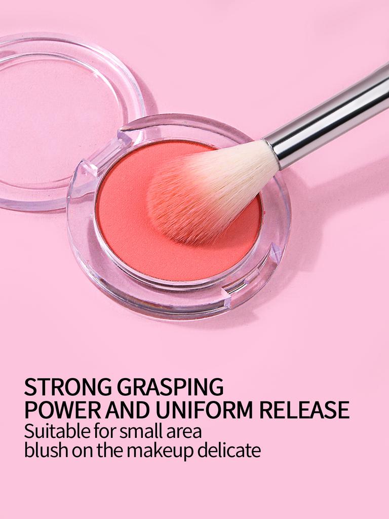 Single Small Flame Highlighter Brush Vegan Luxury Professional Makeup Brush Small Blush Brush Smudge Brush Nose Shadow Brush