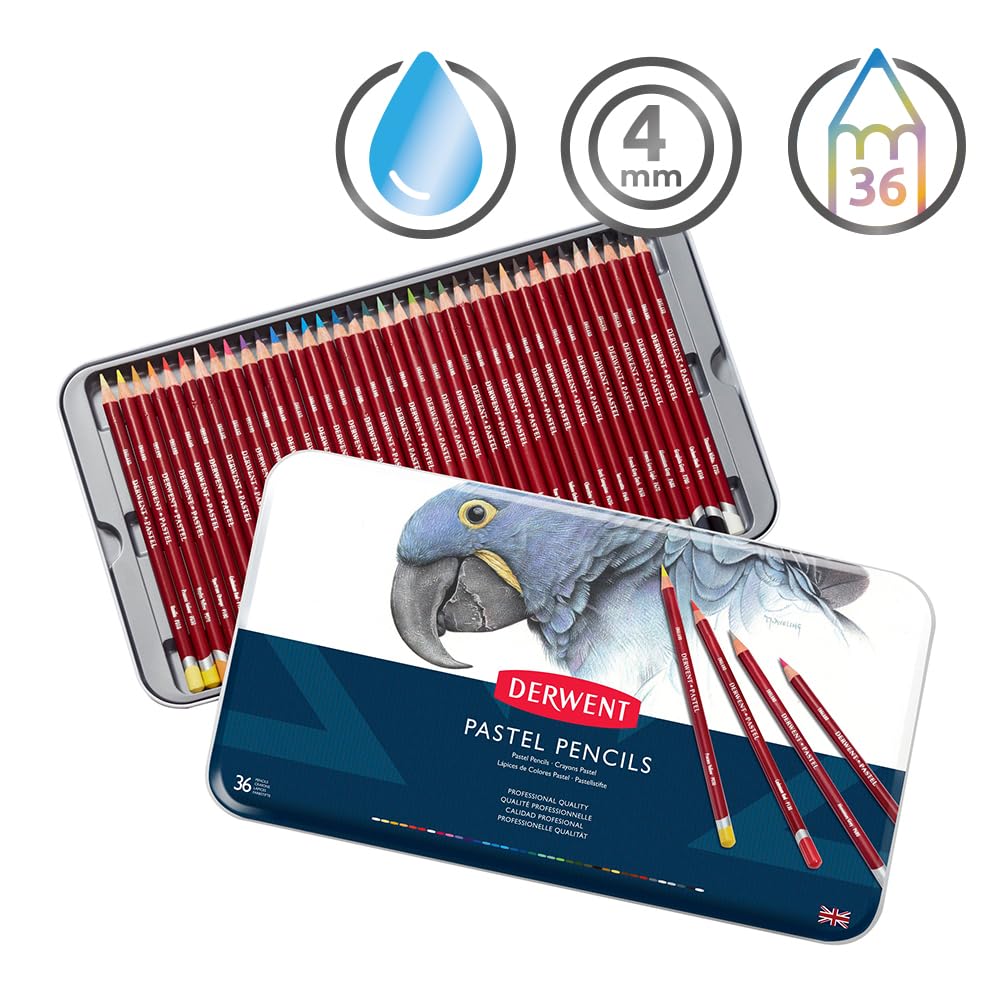 Derwent Pastel Colored Set Pencils, 36-Color (0700307)