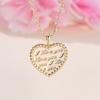 Luxury Gold Color Glossy Love Heart Pendant Necklace for Women Romantic Letter I Love You Necklace
