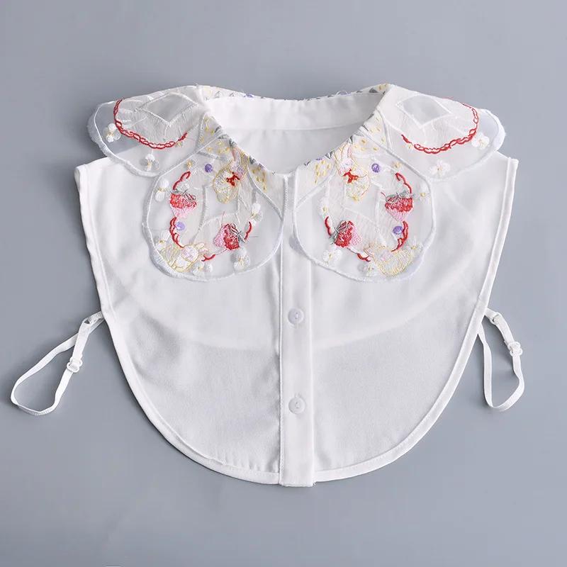 Идеальное Сочетание Женская Рубашка Съемный Воротник Женский Белый Съемный Воротник-Лацкан Ожерелье Рубашка Ложный Воротник Блузка Половина Рубашки Топы Аксессуар для Одежды