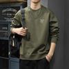 Осенне-зимний трендовый брендовый тяжелый ретро мужской свитер с круглым вырезом из толстого хлопка, свободный, большого размера, американский уличный принт с длинными рукавами