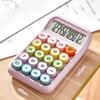 12 Digits Candy Color Calculator Anti-slip Pad Mechanical Keyboard Arithmetic Calculator Durable Large Screen