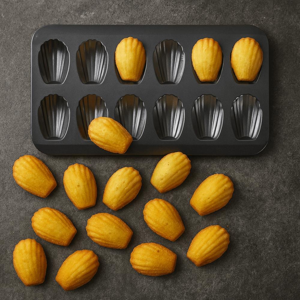 Carbon Steel Madeleine Cake Baking Pan Heat-resistant Cookie Pan  Bakery