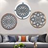 Heritage Round Art Wooden Hanging Ornament Wall Mount Creative Design Rustic Resturant Home Decoration Living Room Decor Crafts