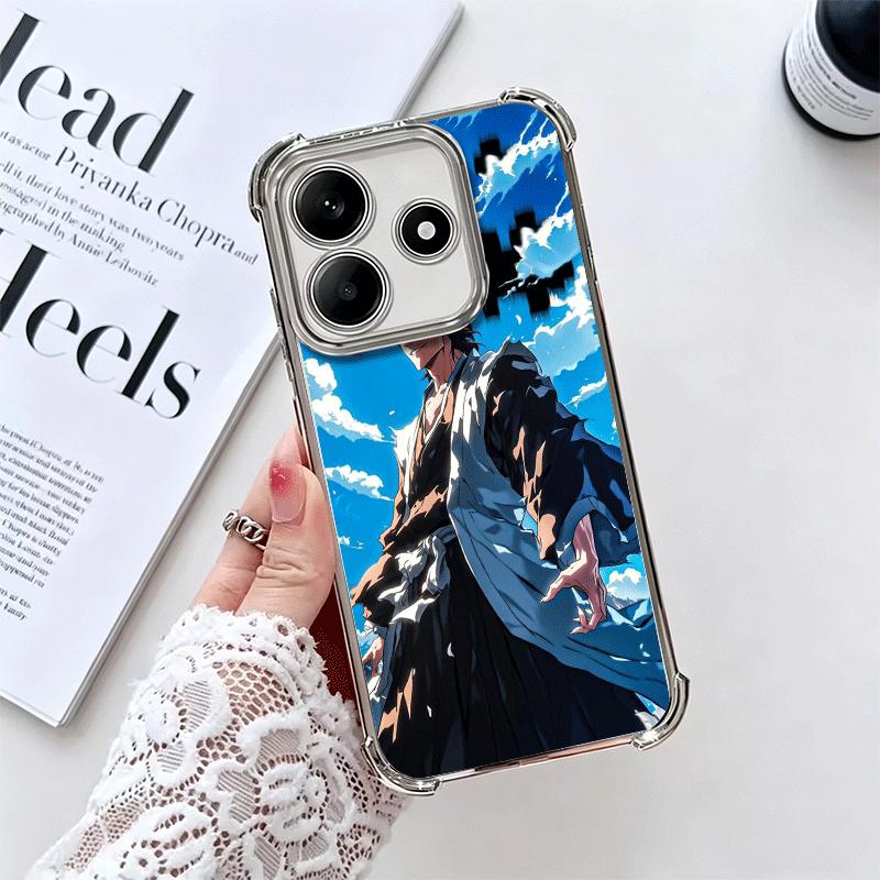Чехол для телефона с покрытием Bleach Aizen Sousuke для Xiaomi Redmi Note 14 15 Pro Plus 13 12 11 11S 11T 10 9S 9 5G, противоударный с подушкой безопасности