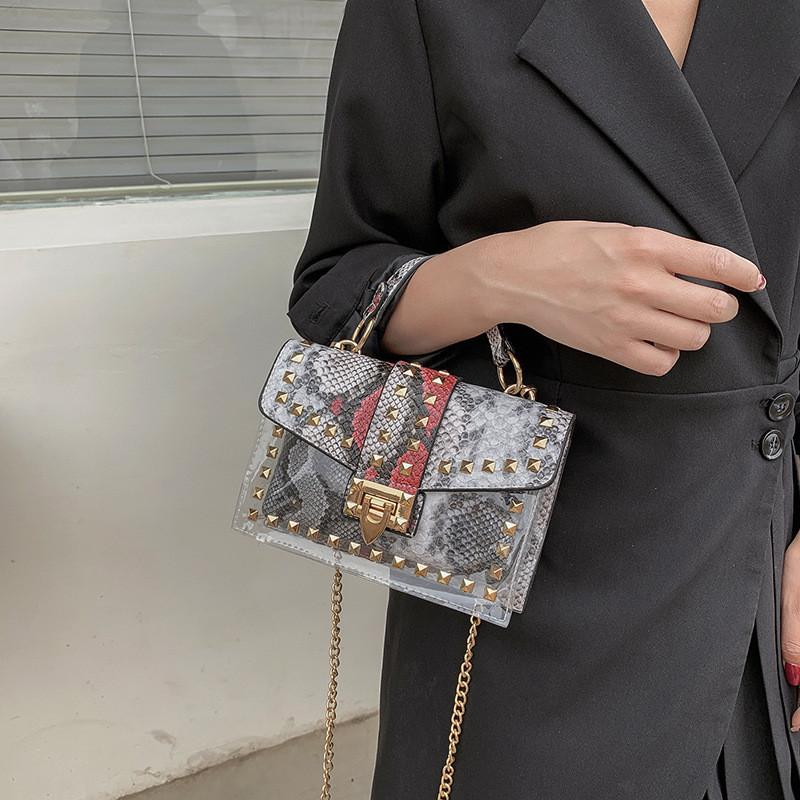 Transparent Jelly Purse With Lock Closure For Casual Outings And Trendy Looks