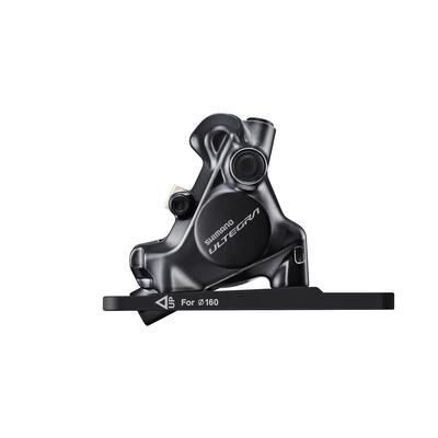 Передний плоский кронштейн SHIMANO для крепления 2 фиксирующих ребер из смолы, в комплекте BR-R8170/крепление ротора 140/160 мм, болты,