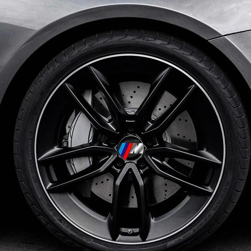 4Pcs 56mm Car Styling Wheel Center Hub Cap Badge Emblem Sticker For BMW M M3 M5 M6 X3 E46 E90 F30 G20 E36 E34 X6 G20 G30
