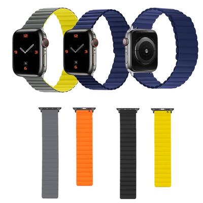 Силиконовый ремешок на магнитной присоске для Apple Watch Series ultra 9 8 7 6 5 4 SE Link Loop Strap для iWatch 3 2 1 ремешок для часов 40 44 мм 42 мм 38 мм браслеты