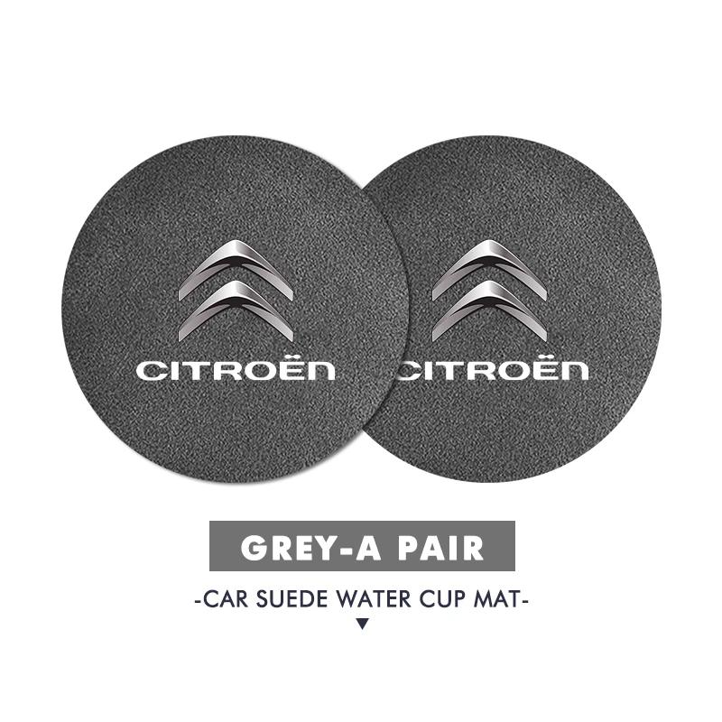 OCDK9 2pcs Car Coaster Anti Slip Mat Water Cup Pad Accessories For Citroen Grand Berlingo Jumper Celysee Xsara Picasso Aircross