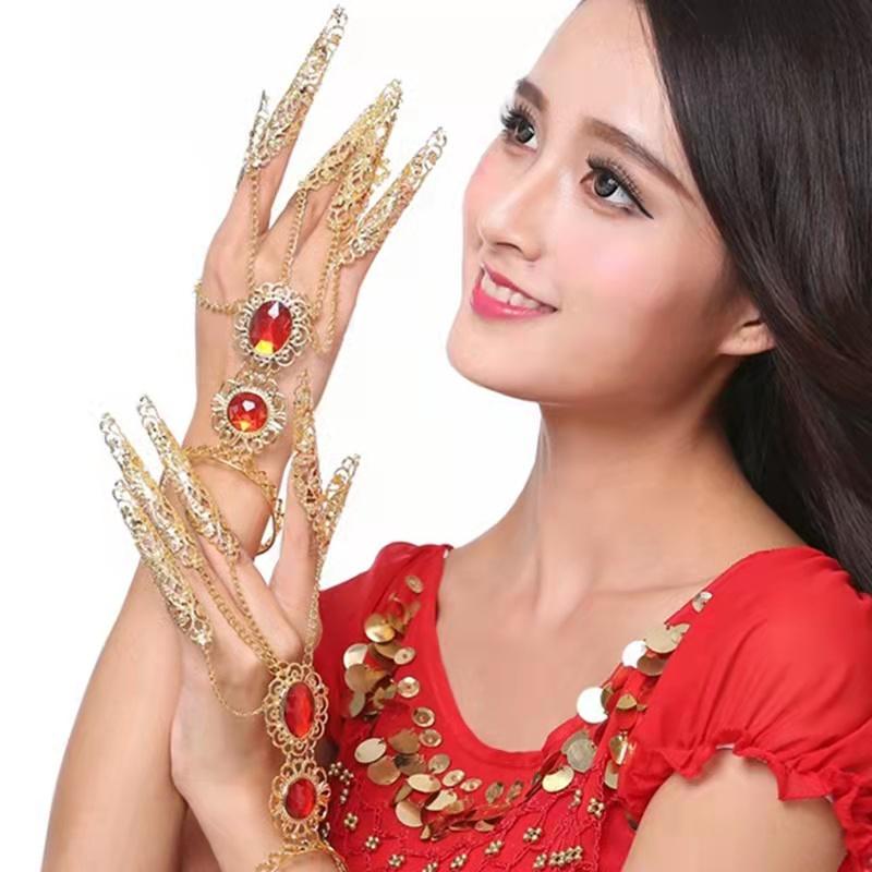 1 шт. женские украшения для танца живота для девочек, индийские тайские золотые украшения на пальцах