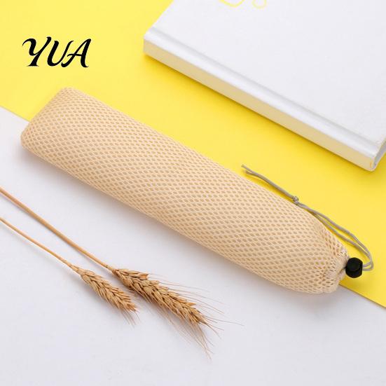 Quick Dry Tableware Storage Mesh Cutlery Drawstring Bag for Straws And Chopsticks, Portable Breathable Polyester Reusable Straw Carrying Case Utensil