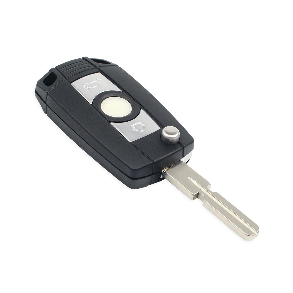 KEYYOU 3 Buttons Modified Flip Remote Key Shell Case For BMW 1 3 5 6 7 Series E81 E60 E61 E63 E64 E38 E39 E46 X3 X5 Z3 Z4 HU58