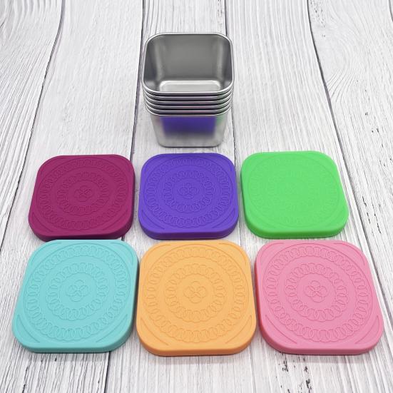 1 комплект, герметичный портативный контейнер для хранения продуктов из нержавеющей стали с силиконовой крышкой для офисных путешествий, 1 комплект