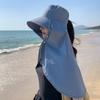 Outdoor Sun Protection Large Shawl Integrated Hat Shoulder and Neck Sun Hat Face Cover Big Eaves Sun Hat Beach Fisherman Hat