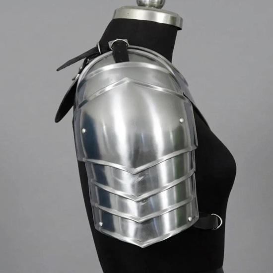 Handmade Medieval Arm Armor Set Gauntlets Pauldrons LARP Cosplay Costume