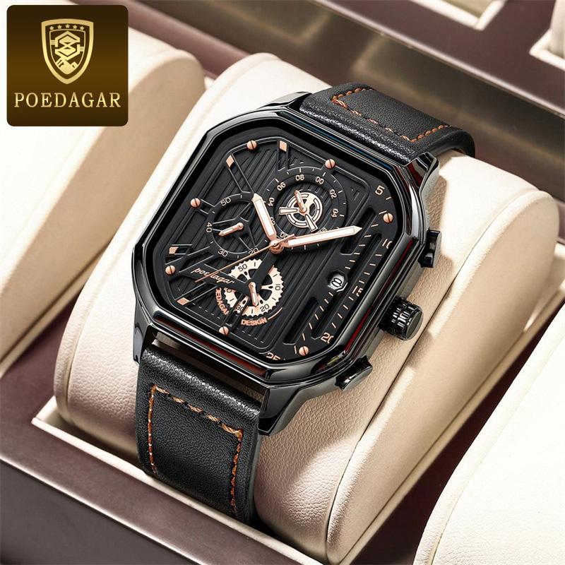 Новые роскошные мужские часы ТОП-бренда, водонепроницаемые светящиеся многофункциональные мужские модные мужские кварцевые часы