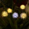 1Pcs Solar Aluminum Silk Ball Dandelion Light Outdoor Waterproof Lawn Light Garden Decoration Garden Atmosphere Light