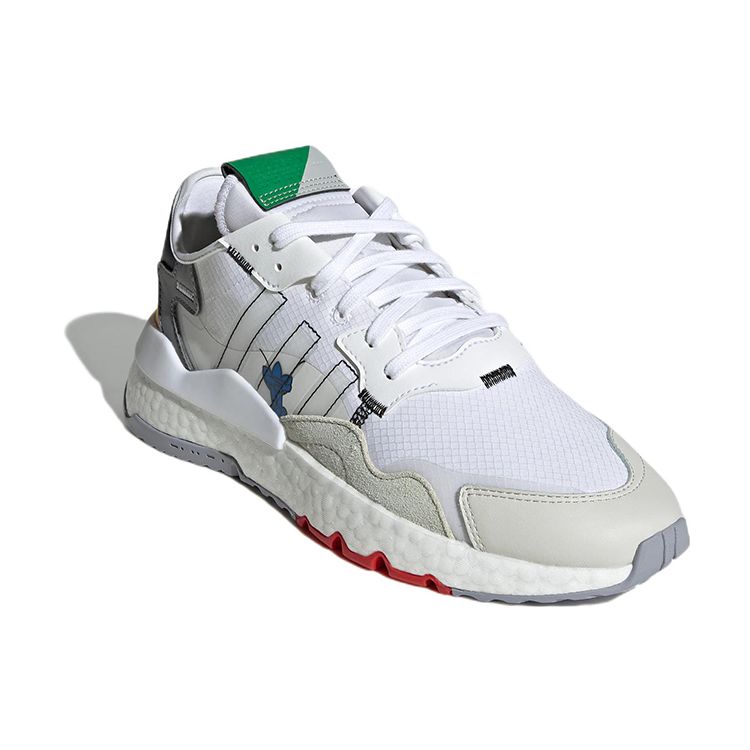 Adidas Originals Nite Jogger Leather Comfortable Sports Slip-Resistant Durable Low-Top Lifestyle Casual Shoes Unisex Casual Shoes White HP9113