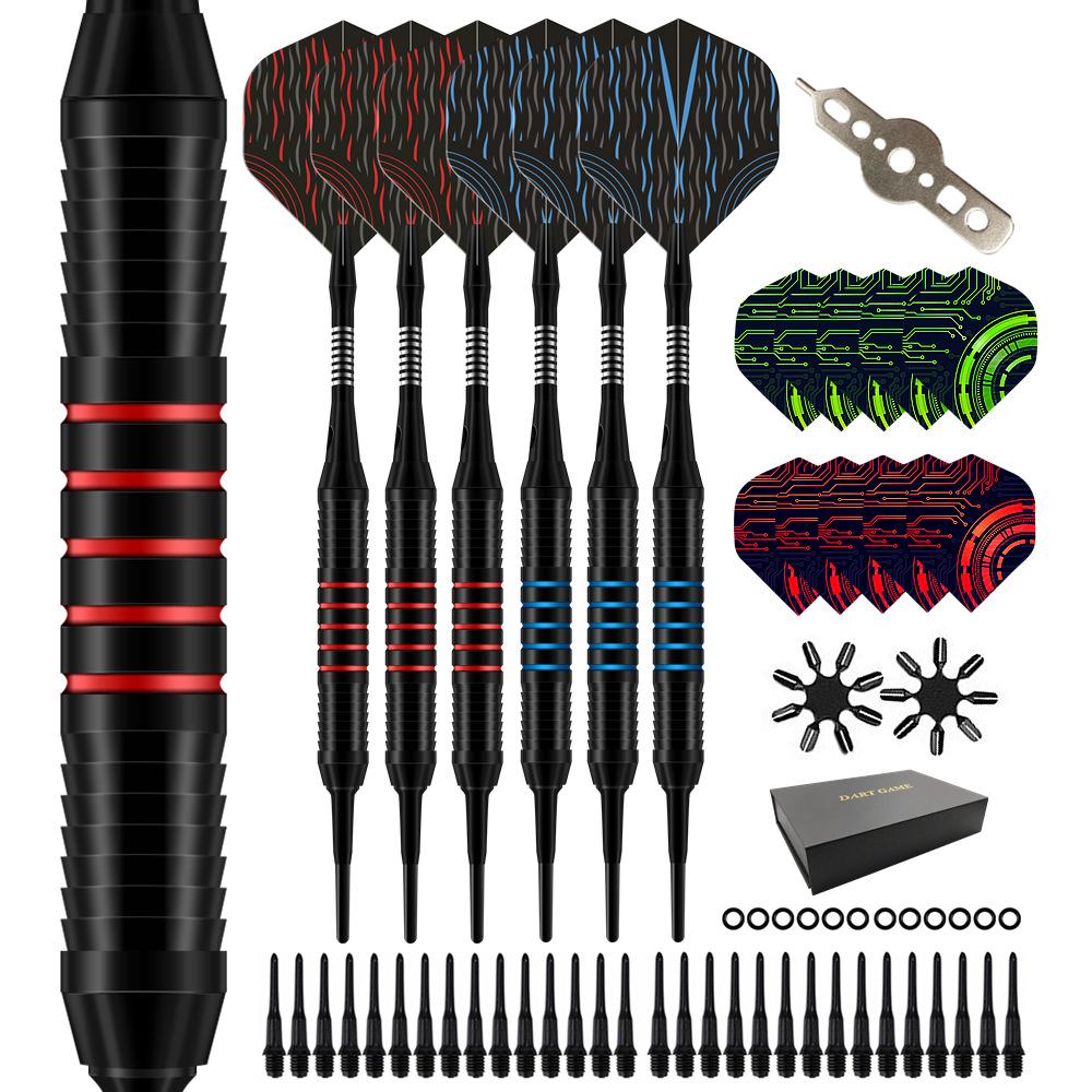 Soft Tip Darts Set Aluminum Shaft Professional Darts Plastic Tip Sets 2BA Replacement Tips