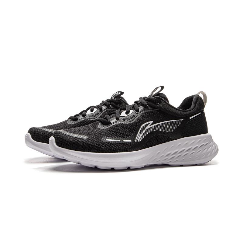 Li Ning Нескользящие Износостойкие Низкие Повседневные Беговые Кроссовки Женские Черные ARSV122-2