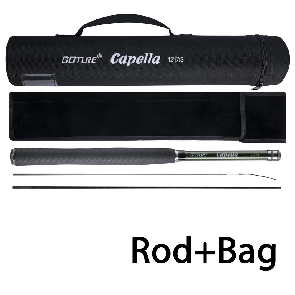 Goture Tenkara Fly Fishing Rod Combos 12FT Classical Portable Ultra Light IM8 Carbon Fiber Trout Rod with Fly Line Lure Set New